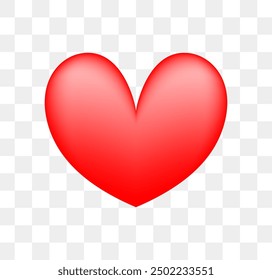 3D Vector red heart, vector element.
