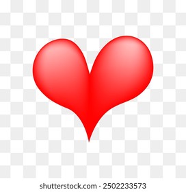 3D Vector red heart, vector element.