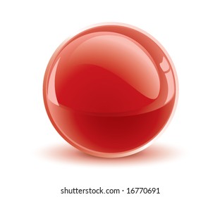 3d vector red sphere