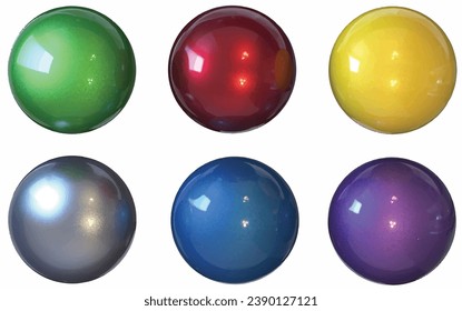 Ilustración de la esfera de círculo colorido reflectante del vector 3D
