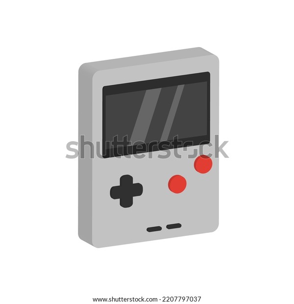 3d Vector Retro 90s Handheld Game Stock Vector (Royalty Free ...