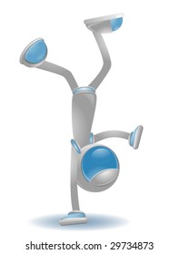 3D Vector Robot: Cartwheel