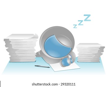 Robô vetorial 3D: dormindo no trabalho