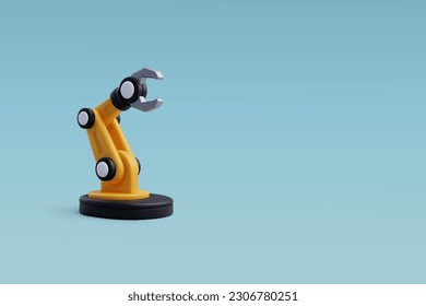 3d Vector Robotic Arm, AI en ciencia y negocios, Tecnología y concepto de ingeniería. Vector Eps 10.