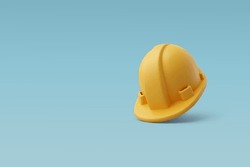 3d Vector Safety Helmet, Construction And Maintenance Icon For Web Design. Eps 10 Vector.