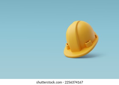 3d Vector Safety Helmet, Construction and Maintenance Icon for Web Design. Eps 10 Vector.
