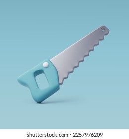 3d Vector Saw Tool, Construction and Maintenance Icon for Web Design. Eps 10 Vector.