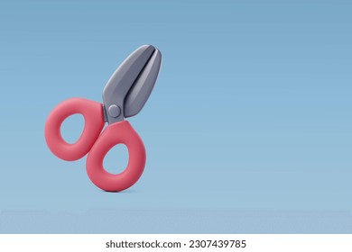 3d Vector Scissors, Education, Back to school concept. Eps 10 Vector.
