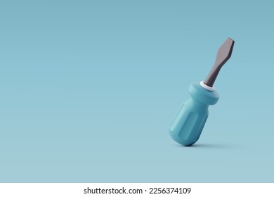 3d Vector Screwdriver, Construction and Maintenance Icon for Web Design. Eps 10 Vector.