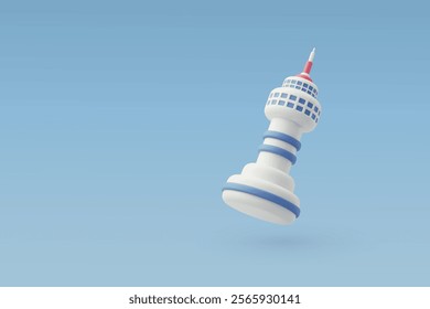 3d Vector Seoul Tower, Seoul landmark, Elements tourism concept. Eps 10 Vector.