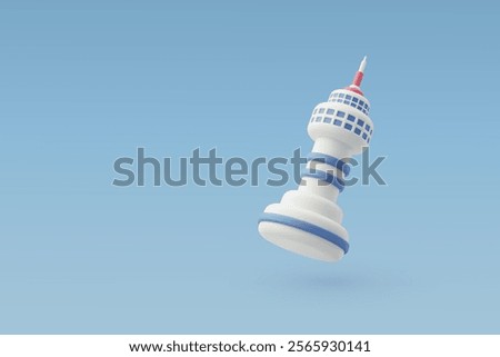 3d Vector Seoul Tower, Seoul landmark, Elements tourism concept. Eps 10 Vector.
