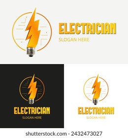 logotipo de energía del signo del vector 3d para la compañía eléctrica