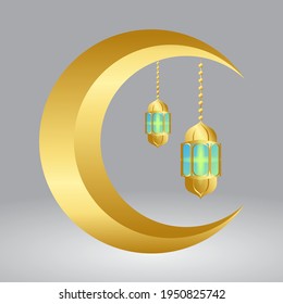 3D Vector Silver Podium  with lamp