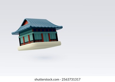 3d Vector Sinheungsa Seoraksan temple, Korea Travel, Elements tourism concept. Eps 10 Vector. 