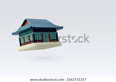 3d Vector Sinheungsa Seoraksan temple, Korea Travel, Elements tourism concept. Eps 10 Vector. 