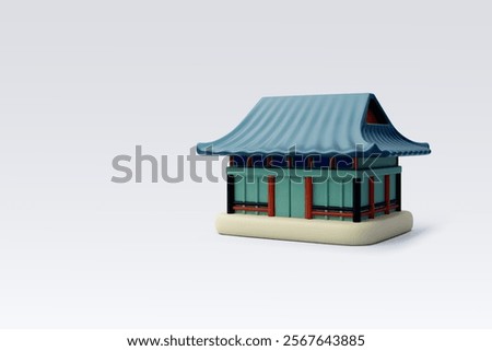 3d Vector Sinheungsa Seoraksan temple, Korea Travel, Elements tourism concept. Eps 10 Vector. 