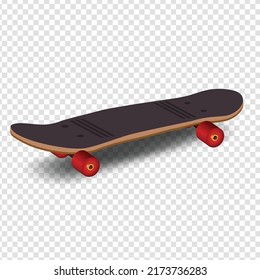 3D-Skateboarddesign-Illustration auf transparentem Hintergrund