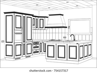 34 Kitchen Cabinet Drawing Software Images, Stock Photos & Vectors ...