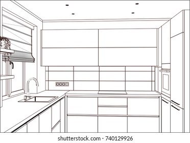 34 Kitchen Cabinet Drawing Software Images, Stock Photos & Vectors ...