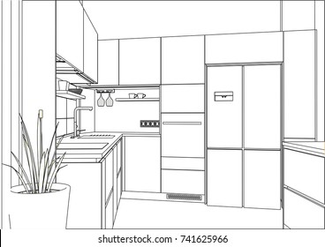 34 Kitchen Cabinet Drawing Software Images, Stock Photos & Vectors ...