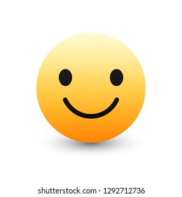 3D Vector Smile Emoticon Icon Design for Social Network Isolated on White Background. Modern Emoji