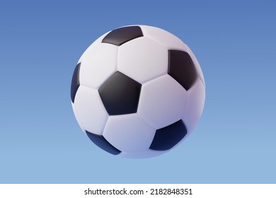 3d El concepto de la pelota vectorial de fútbol, el deporte y la competición de juegos, Eps 10 Vector.