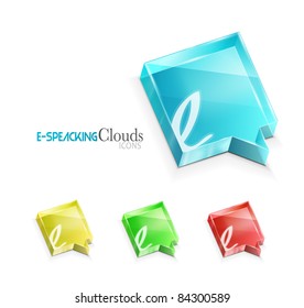 3d vector speech bubble icon