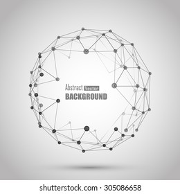 3d vector sphere with triangles.