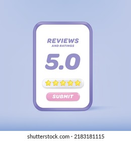 3D Vector Star Symbol Social Media Review Rating Icon Isolated On Bubble Speech. Comments Thread Mention Or Reply Sign With Social Media.