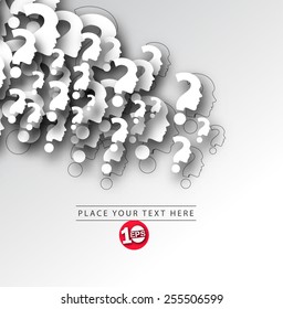 3d vector symbol of question mark.