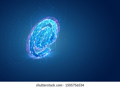 3d vector symbol, volumetric object on a blue background. layout for business and presentation