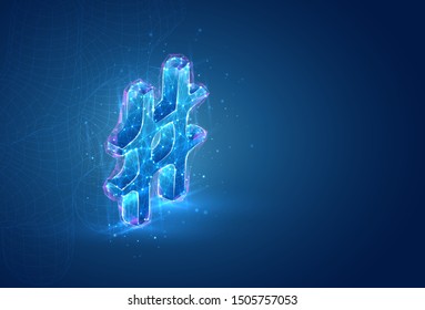 3d vector symbol, volumetric object on a blue background. layout for business and presentation