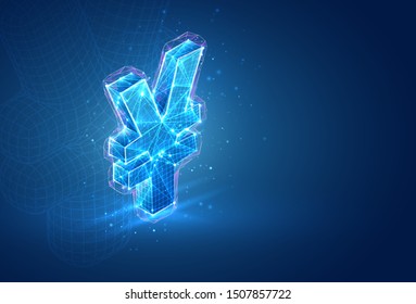 3d vector symbol, volumetric object on a blue background. layout for business and presentation