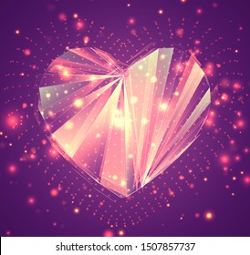 3d vector symbol, volumetric object on a pink background. layout for business and presentation