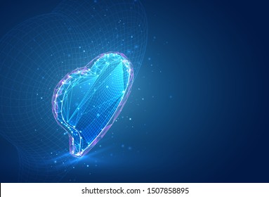 3d vector symbol, volumetric object on a blue background. layout for business and presentation
