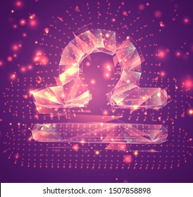 3d vector symbol, volumetric object on a pink background. layout for business and presentation
