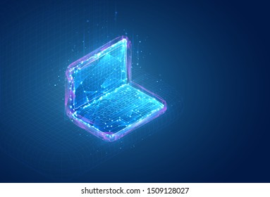 3d vector symbol, volumetric object on a blue background. layout for business and presentation