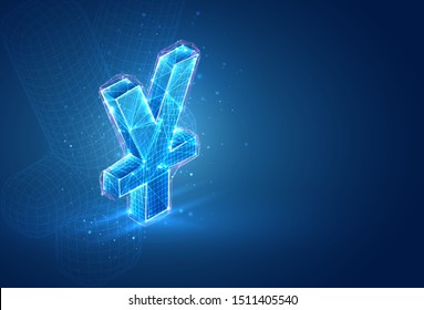 3d vector symbol, volumetric object on a blue background. layout for business and presentation
