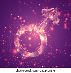 3d vector symbol, volumetric object on a pink background. layout for business and presentation