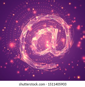 3d vector symbol, volumetric object on a pink background. layout for business and presentation