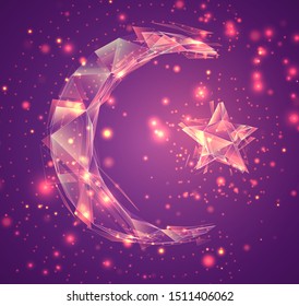 3d vector symbol, volumetric object on a pink background. layout for business and presentation