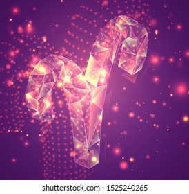 3d vector symbol, volumetric object on a pink background. layout for business and presentation
