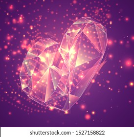 3d vector symbol, volumetric object on a pink background. layout for business and presentation