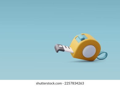 3d Vector Tape Measures, Construction and Maintenance Icon for Web Design. Eps 10 Vector.