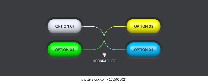 3d vector template for diagram, presentation and business concept.