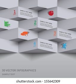 3d vector template for infographics / presentation / advertising / web site element