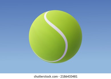 3d Vector Tennis ball, Sport and Game competition concept. Eps 10 Vector.