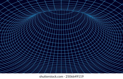 Textura de Vector 3D de un portal de agujero de gusano con una estructura de malla