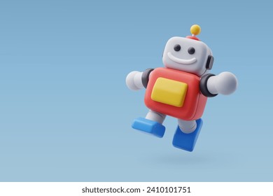 3d Vector Toy robot, Technology, Business and education concept. EPS 10 Vector.