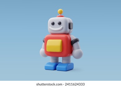 3d Vector Toy robot, Technology, Business and education concept. EPS 10 Vector.